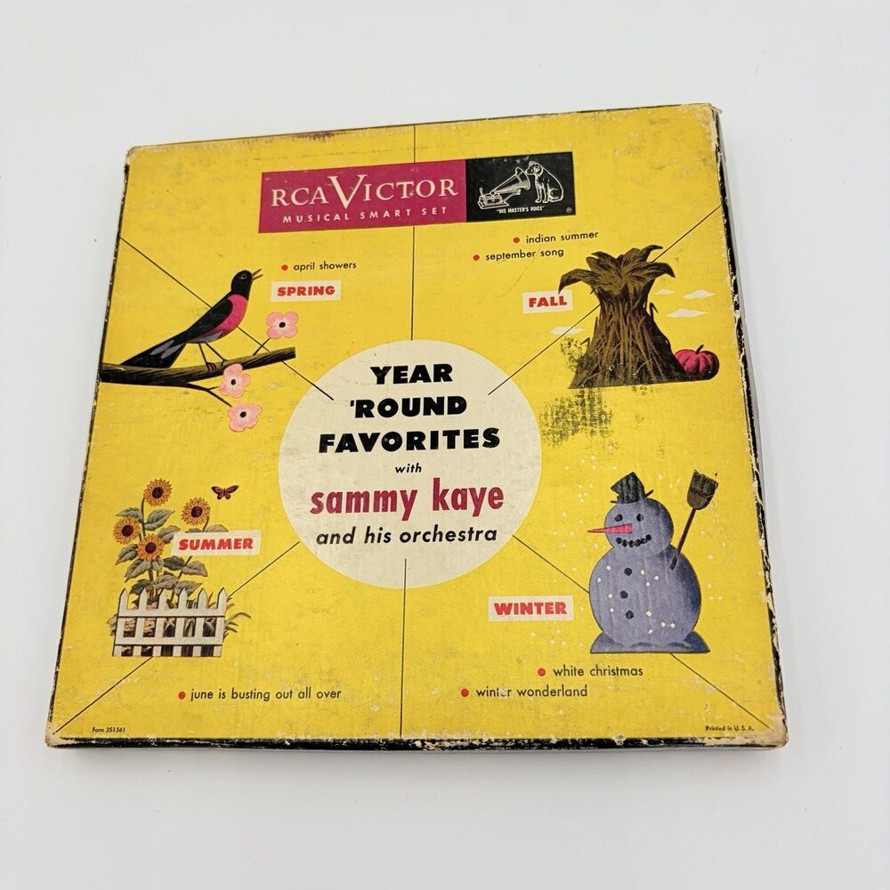 RCA VICTOR YEAR ’ROUND FAVORITES Sammy Kaye 45 RPM Box Set + Bonus Record